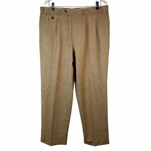 Vintage 90s Polo University Ralph Lauren Mens Herringbone Wool Plaid Pants 38x30